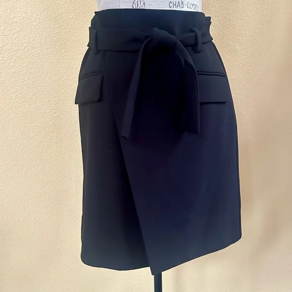 Maje “Josina” Black Faux Wrap Mid Thigh Skirt Size 40 (US 8) New Without Tags! - Picture 7 of 15